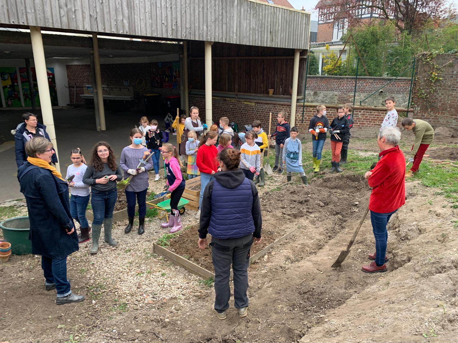 Photo du jardin réaliser par les élèves